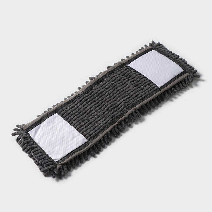 Насадка для плоской швабры Доляна, микрофибра букли, 43×13 см, цвет серый Насадка для плоской швабры Доляна, микрофибра букли, 43×13 см, цвет серый