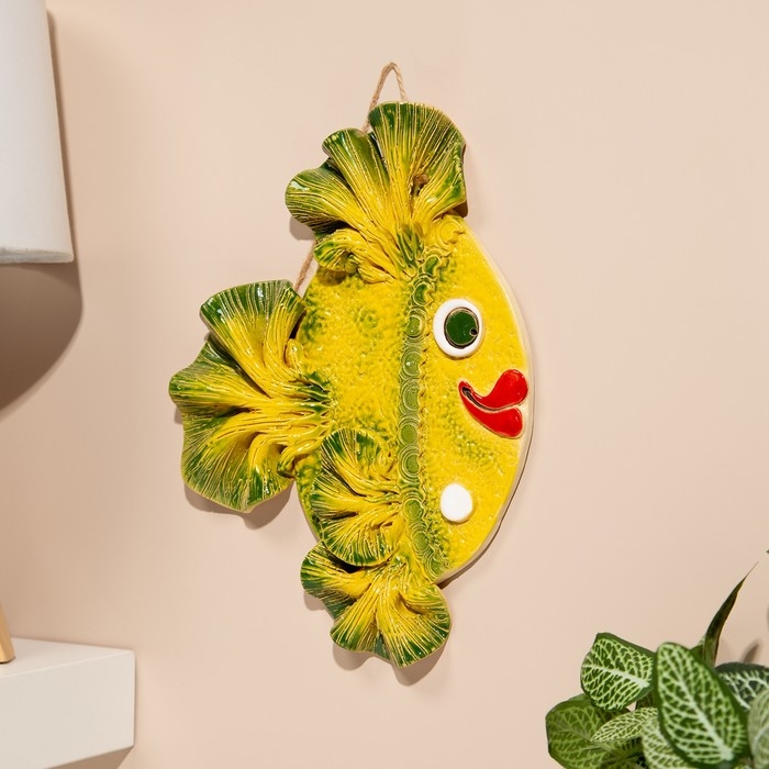 Сувенир Сувенир "Рыбка", майолика, 25 см, микс