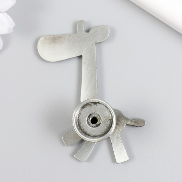 Ручка для шкатулки металл Ручка для шкатулки металл "Жираф" состаренное серебро 7,7х5,5х2,3 см