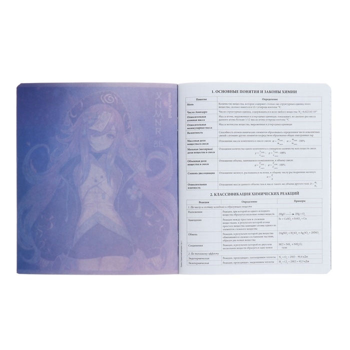 Тетрадь предметная ХИМИЯ, 48 листов в клетку, ErichKrause Manga, обложка мелованный картон, твин-лак, блок офсет 100% белизна, инфо-блок Тетрадь предметная ХИМИЯ, 48 листов в клетку, ErichKrause Manga, обложка мелованный картон, твин-лак, блок офсет 100% белизна, инфо-блок