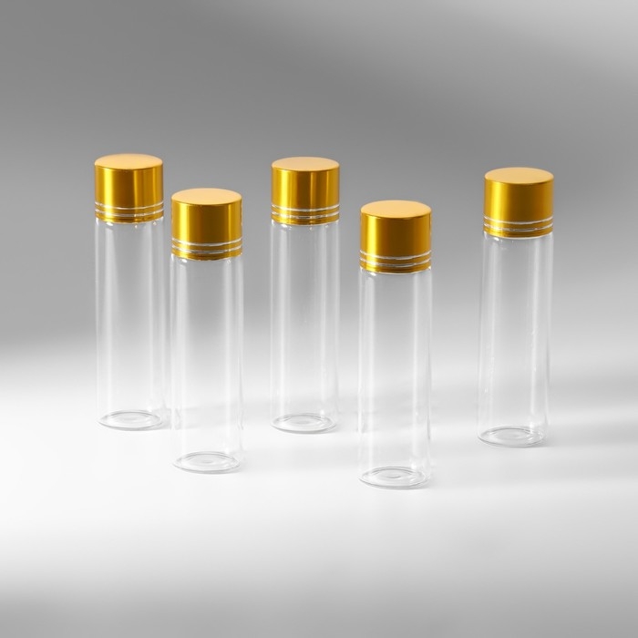 Баночки для хранения бисера, d = 2,2 × 8 см, 5 шт Баночки для хранения бисера, d = 2,2 × 8 см, 5 шт