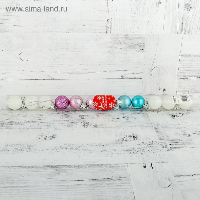 Набор шаров пластик d-3 см, 12 шт "Бриджит" микс