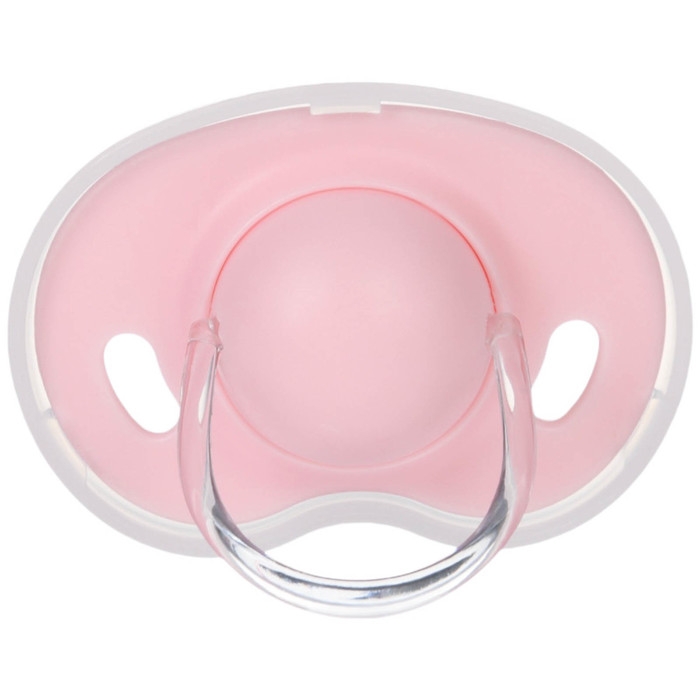 Соска - пустышка силиконовая классическая, от 3 мес., с колпачком, цвет розовый