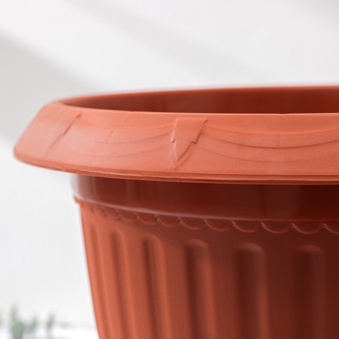 Горшок с поддоном «Байкал», 6 л, цвет терракотовый Горшок с поддоном «Байкал», 6 л, цвет терракотовый