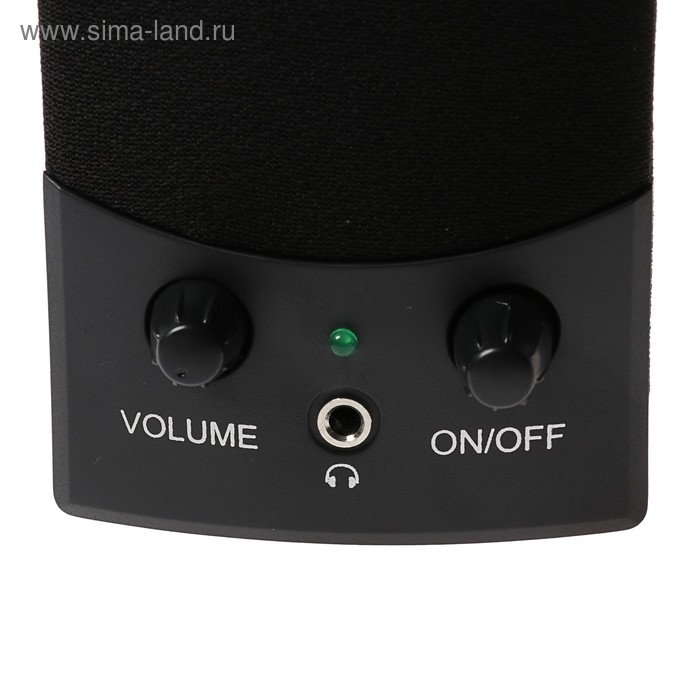 Компьютерные колонки 2.0 Perfeo UNO, 2 х 1,5 Вт, USB, черные Компьютерные колонки 2.0 Perfeo UNO, 2 х 1,5 Вт, USB, черные