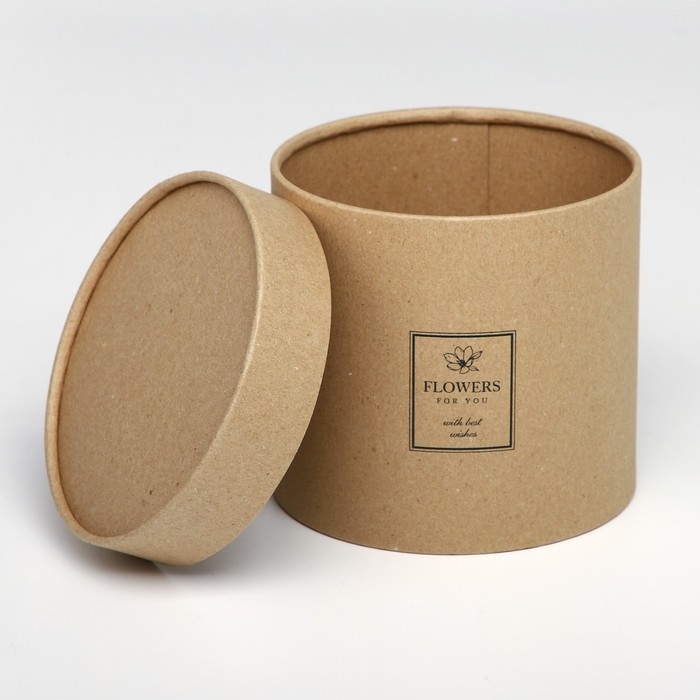 Набор шляпных коробок из крафта 2 в 1, упаковка подарочная, «Flowers», 12 х 12, 15 х 15 см Набор шляпных коробок из крафта 2 в 1, упаковка подарочная, «Flowers», 12 х 12, 15 х 15 см