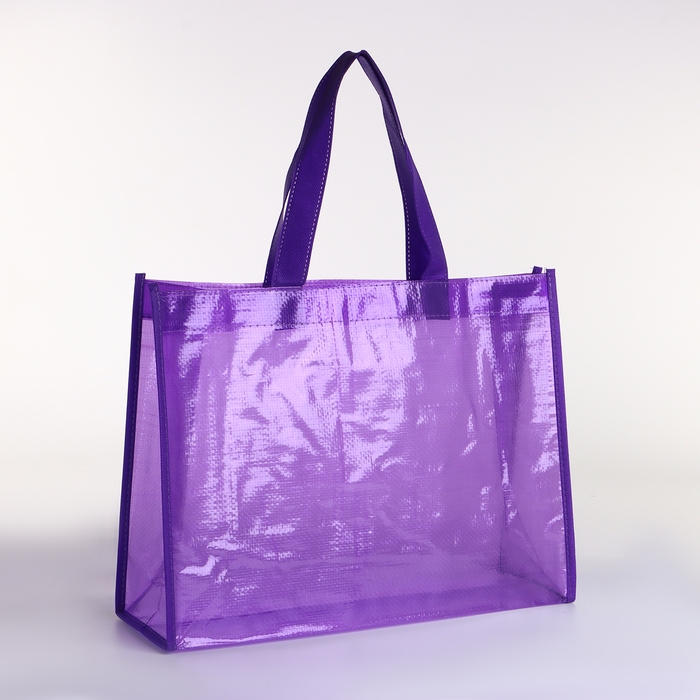 Сумка хозяйственная без застёжки, цвет фиолетовый Сумка хозяйственная без застёжки, цвет фиолетовый