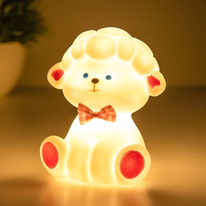 Ночник Ночник "Бараш" LED 1Вт 3х LR44 белый 6х7,5х10см RISALUX