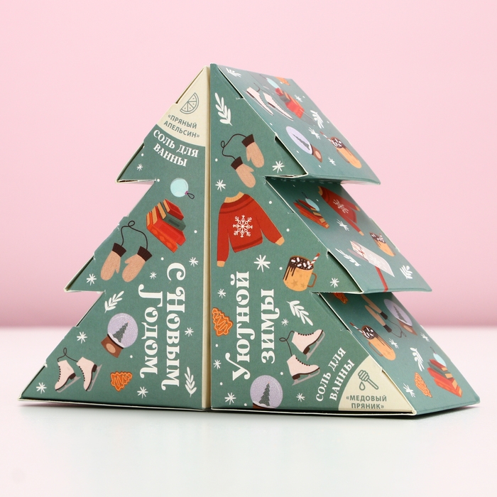 Подарочный набор косметики новогодний «Тепла и уюта!», соль для ванны, 2 х 150 г, Новый Год Подарочный набор косметики новогодний «Тепла и уюта!», соль для ванны, 2 х 150 г, Новый Год