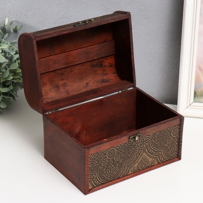 Шкатулка дерево сундук Шкатулка дерево сундук "Золотой орнамент" н-р 3 шт 7,5х12х6,5 11,5х17х10,5 16,5х22,5х15,5 см