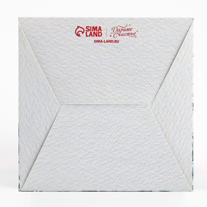 Коробка подарочная новогодняя складная с 3D эффектом «Добро пожаловать в Новый год», 11 х 11 х 13 см, Новый год Коробка подарочная новогодняя складная с 3D эффектом «Добро пожаловать в Новый год», 11 х 11 х 13 см, Новый год