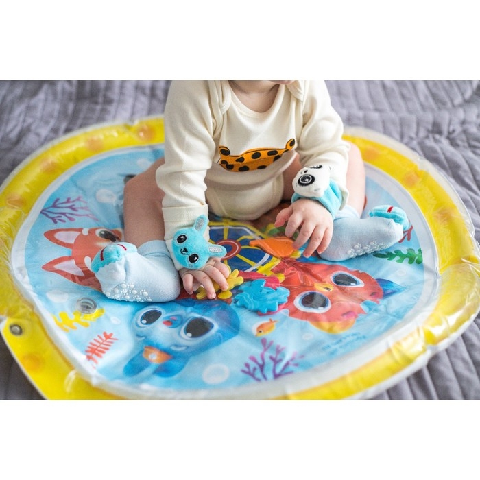 Акваковрик надувной развивающий водный коврик «Морское приключение», 65х65 см, Крошка Я Акваковрик надувной развивающий водный коврик «Морское приключение», 65х65 см, Крошка Я