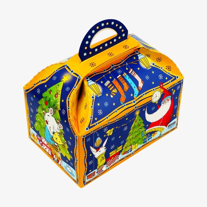 Новый год. Подарочная коробка Новый год. Подарочная коробка "Помечтаем" Ларец малый 18,5 x 12,5 x 19см.
