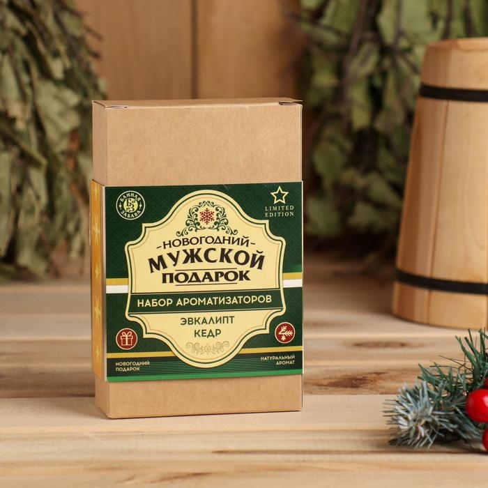Набор ароматизаторов 2 шт по 100 мл Набор ароматизаторов 2 шт по 100 мл "Мужской подарок", кедр, эвкалипт