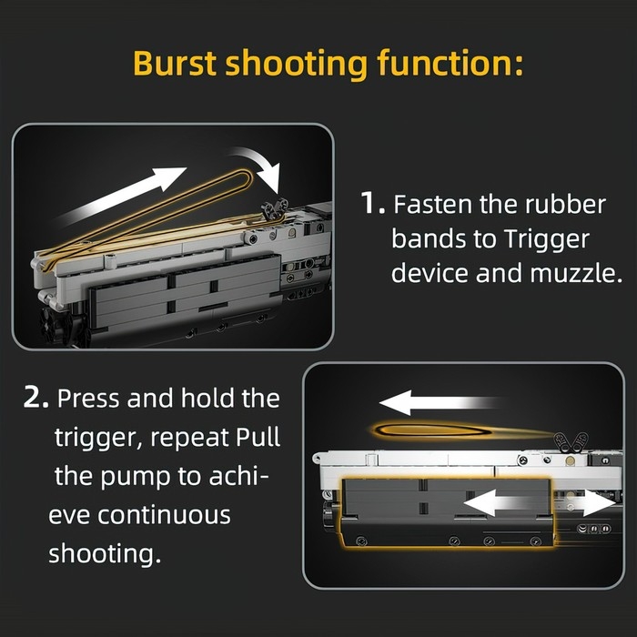 Конструктор «Техно. Дробовик», 2 варианта сборки, 880 деталей Конструктор «Техно. Дробовик», 2 варианта сборки, 880 деталей