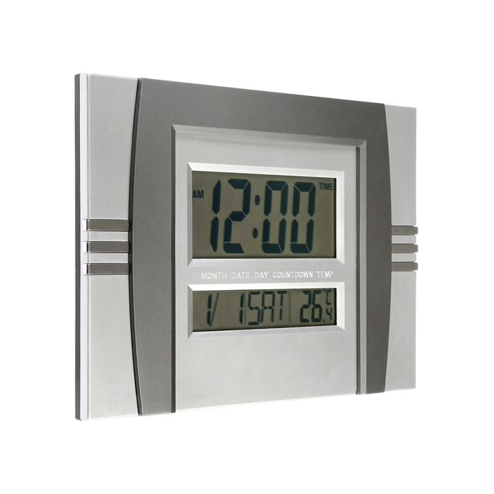 Часы электронные настенные, настольные, с будильником, 2 ААА, 29 х 18.5 х 2 см Часы электронные настенные, настольные, с будильником, 2 ААА, 29 х 18.5 х 2 см