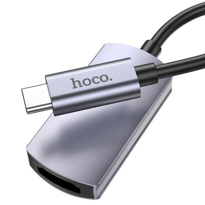 Адаптер Hoco UA20, Type-C - HDMI, 11,5 см, серый Адаптер Hoco UA20, Type-C - HDMI, 11,5 см, серый