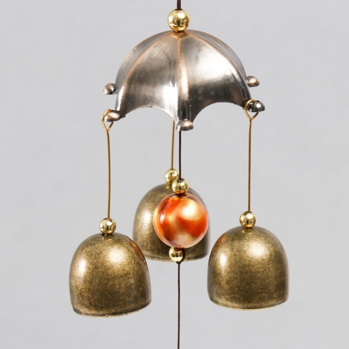 Музыка ветра Музыка ветра "Дракон на монете" 3 колокольчика + 1 подвеска 46 см