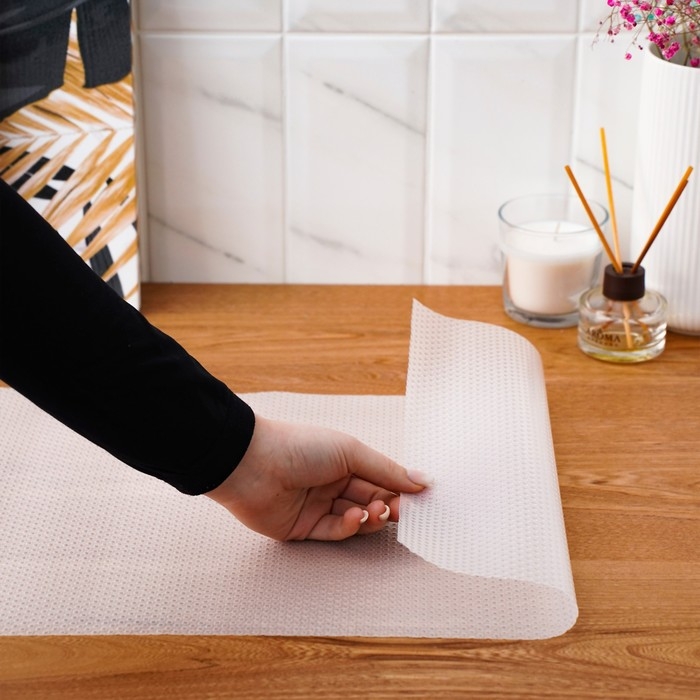 Коврик противоскользящий Доляна «Круги», 30×150 см, прозрачный Коврик противоскользящий Доляна «Круги», 30×150 см, прозрачный