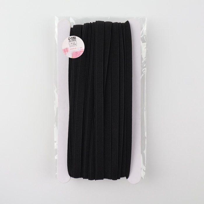 Резинка с силиконом, 8 мм, 10 ± 1 м, цвет чёрный Резинка с силиконом, 8 мм, 10 ± 1 м, цвет чёрный