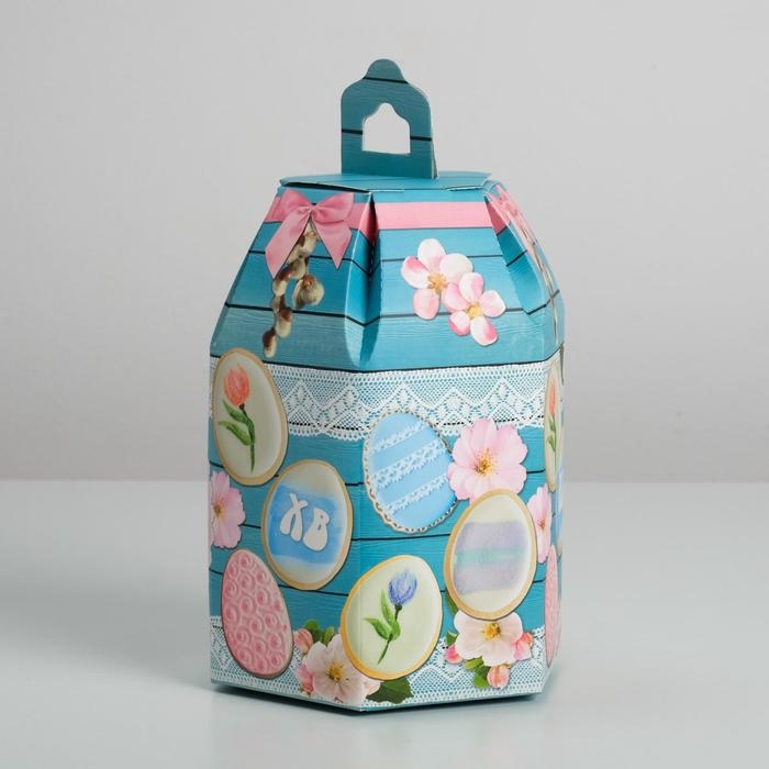 Коробка кондитерская складная, упаковка «Светлая Пасха», 16,5 х 14,5 х 21 см