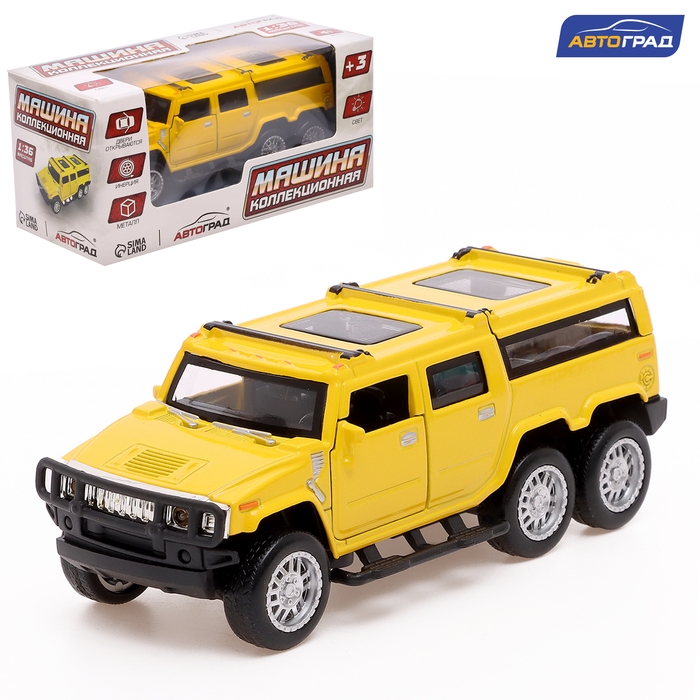 Машина металлическая «Внедорожник», 1:36, свет, звук, открываются двери, инерция, цвет МИКС Машина металлическая «Внедорожник», 1:36, свет, звук, открываются двери, инерция, цвет МИКС