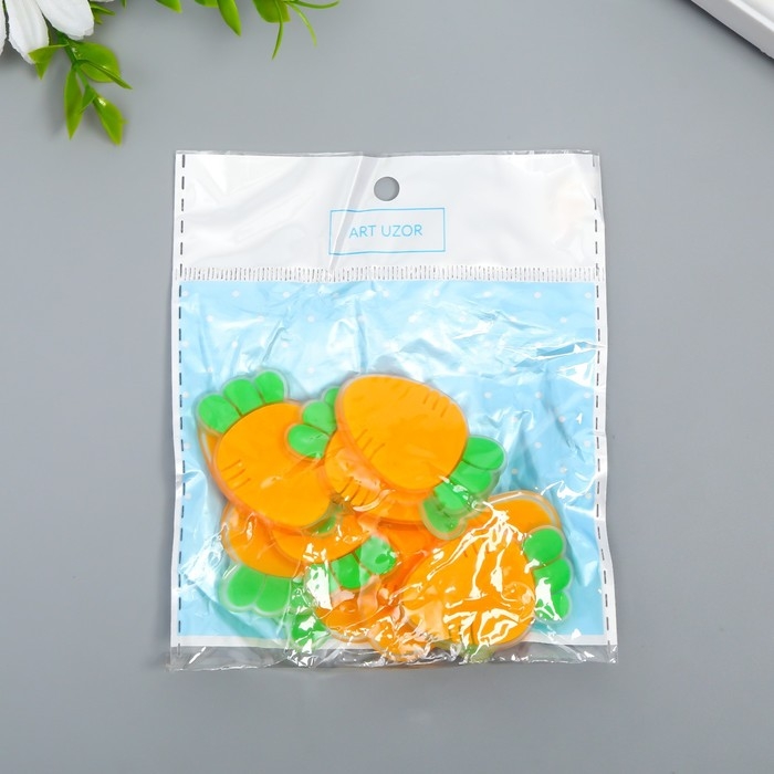 Декор для творчества резина Декор для творчества резина "Морковка" набор 12 шт 4х3 см