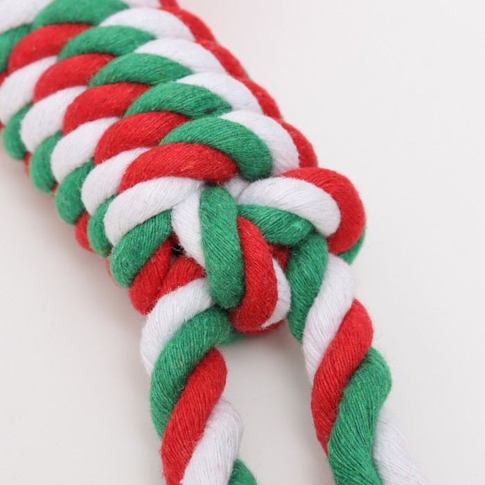 Игрушка пищащая, мягкая для собак  Игрушка пищащая, мягкая для собак "Снежинка" с канатом, 32 см