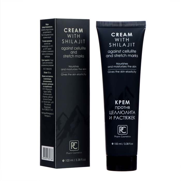 Крем для тела  Крем для тела "Против целюлита и растяжек" с мумие,100 мл