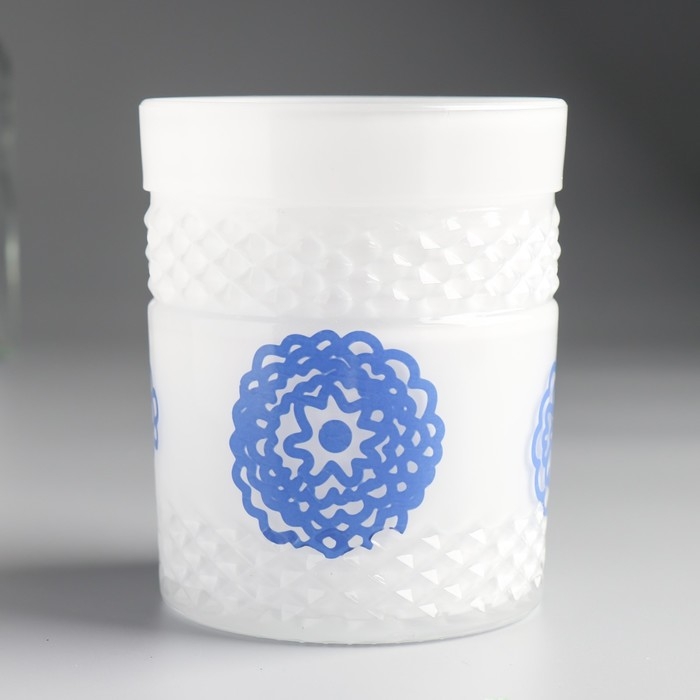 Подсвечник Подсвечник "РОМАШКИ синие " 10х8,5 см, 400 мл