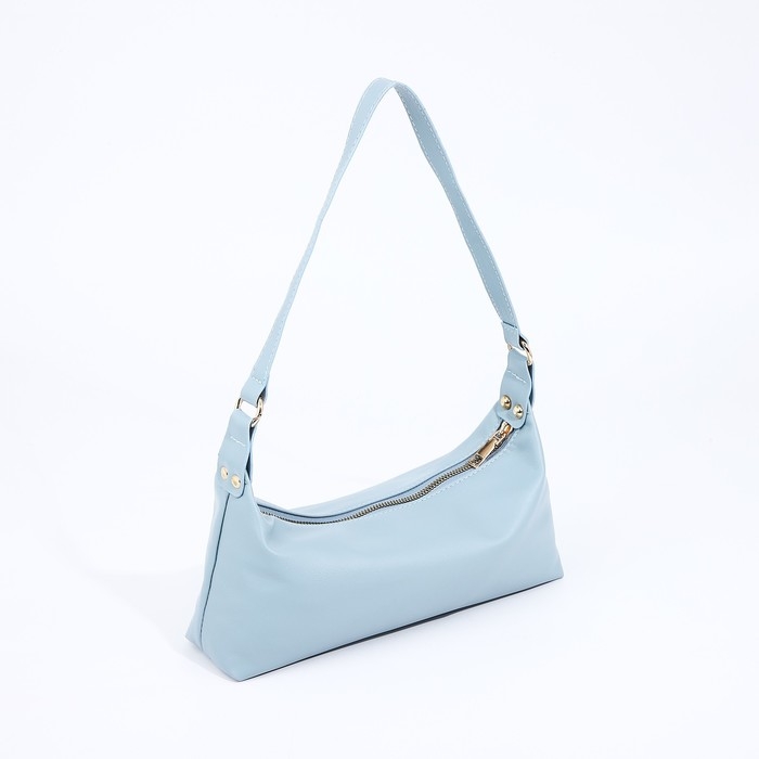 Сумка-багет на молнии, цвет голубой Сумка-багет на молнии, цвет голубой