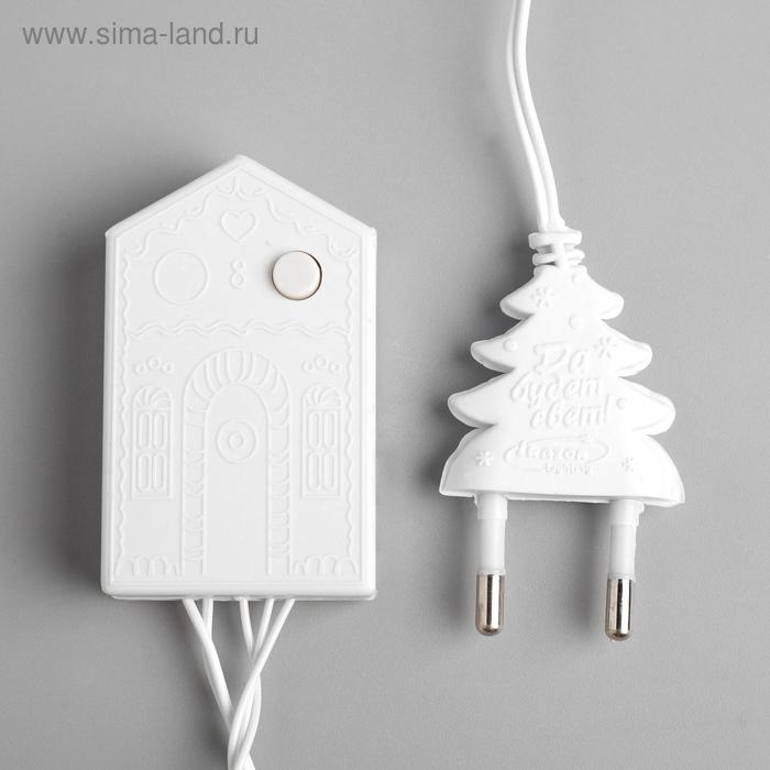 Гирлянда «Нить» 5 м, IP20, белая нить, 50 LED, свечение жёлтое, 8 режимов, 220 В Гирлянда «Нить» 5 м, IP20, белая нить, 50 LED, свечение жёлтое, 8 режимов, 220 В