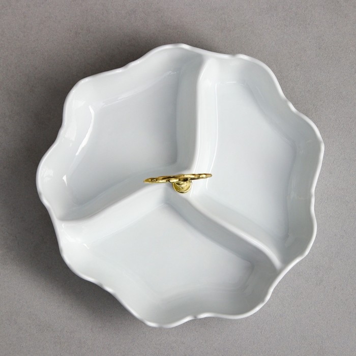 Менажница «Море», 250 мл, фарфор, Иран Менажница «Море», 250 мл, фарфор, Иран