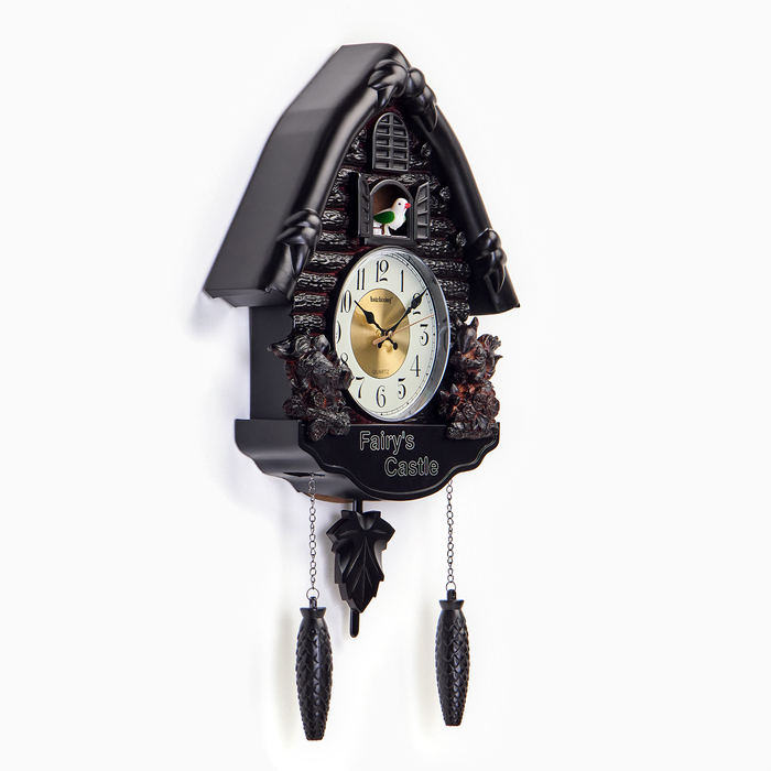 Часы настенные интерьерные большие с кукушкой  Часы настенные интерьерные большие с кукушкой "Белочки", бесшумные, 53 х 7 х 35 см