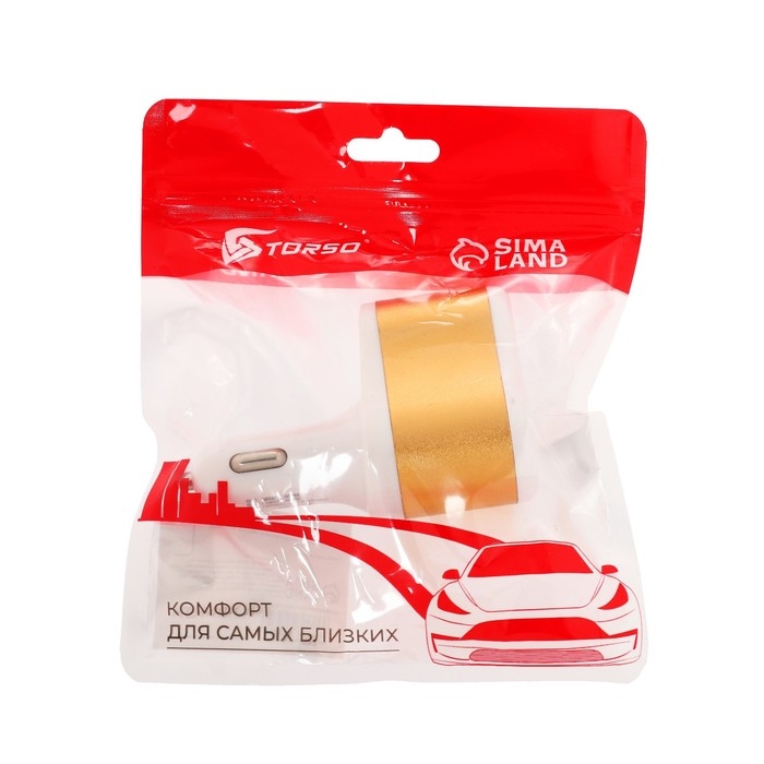 Разветвитель прикуривателя TORSO, USB 1 А / 2.1 А, 60 Вт, 12/24 В, микс Разветвитель прикуривателя TORSO, USB 1 А / 2.1 А, 60 Вт, 12/24 В, микс