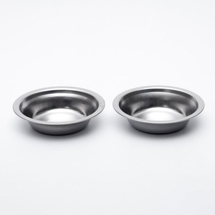 Набор из 2  мисок на подставке,  2 х 100 мл, чёрная подставка Набор из 2  мисок на подставке,  2 х 100 мл, чёрная подставка