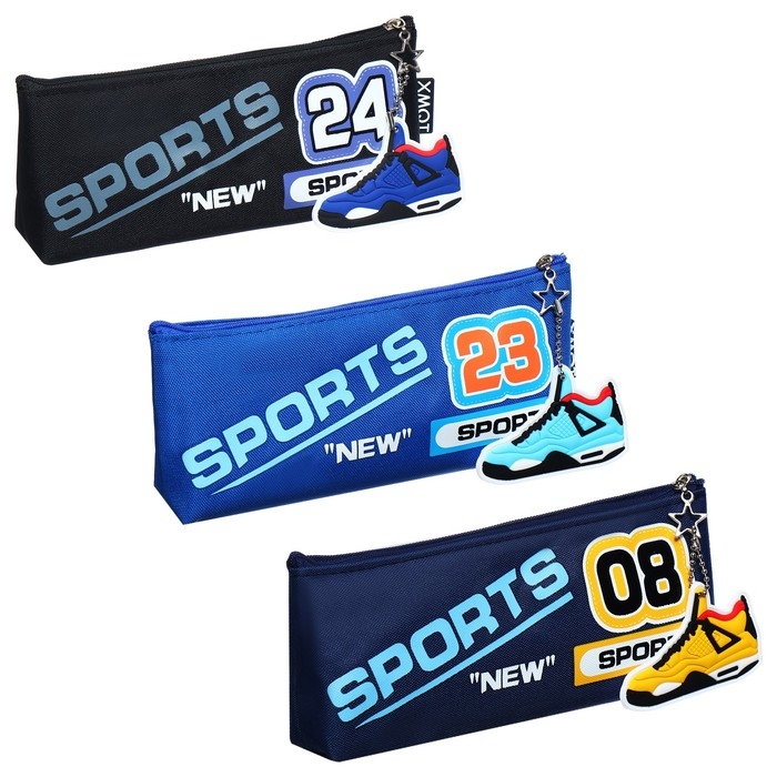 Пенал школьный на молнии Пенал школьный на молнии "Спорт", микс