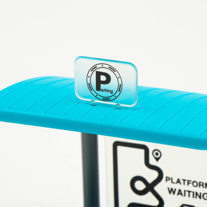 Детская остановка, со знаками дорожного движения для железной дороги, 15 × 12,5 × 11 см Детская остановка, со знаками дорожного движения для железной дороги, 15 × 12,5 × 11 см