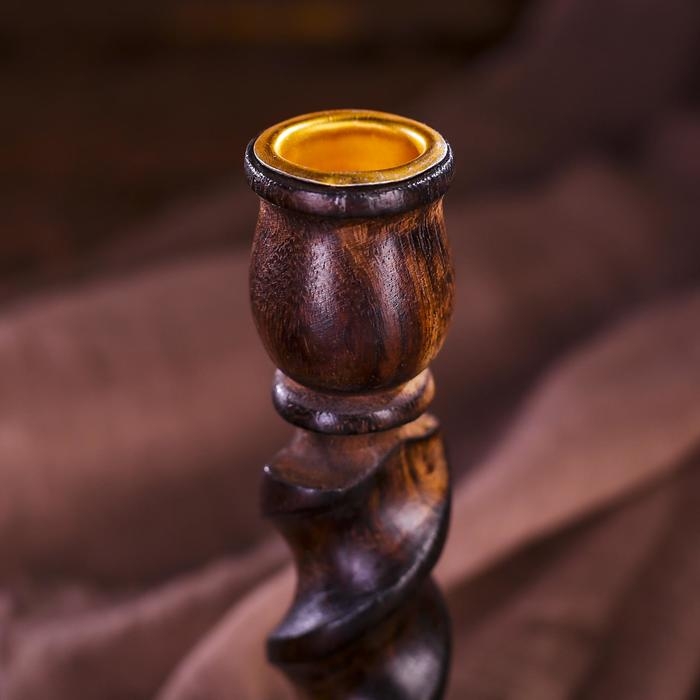 Подсвечник  Подсвечник "Винтаж" дерево 6,5х6,5х15 см