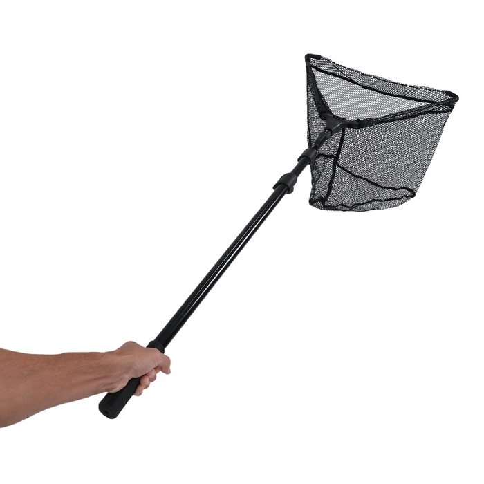 Подсачник складной телескопический П-29, усиленный, 250 см, треугольный обод 50 см, черный Подсачник складной телескопический П-29, усиленный, 250 см, треугольный обод 50 см, черный