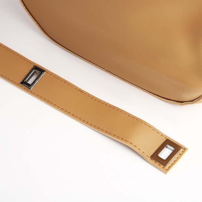 Сумка женская на одно плечо, на молнии, цвет бежевый Сумка женская на одно плечо, на молнии, цвет бежевый