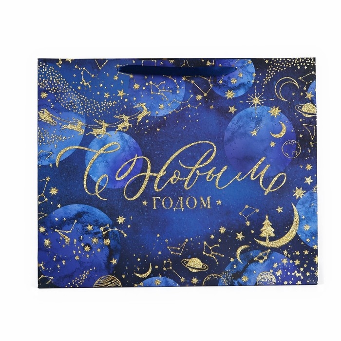 Пакет подарочный новогодний ламинированный &laquo;Волшебная ночь&raquo;, XL 49 х 40 х 19 см, Новый год