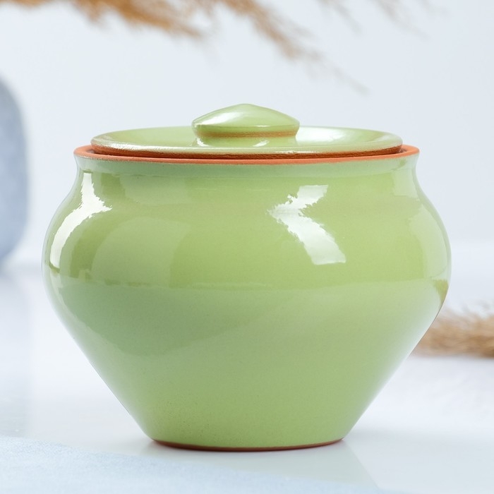 Горшочек под жаркое с крышкой  Горшочек под жаркое с крышкой "Вятский" 0,9л, зеленый