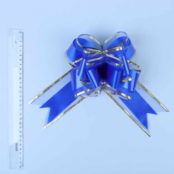Бант-бабочка №7 Бант-бабочка №7 "Золотая полоса", цвет синий