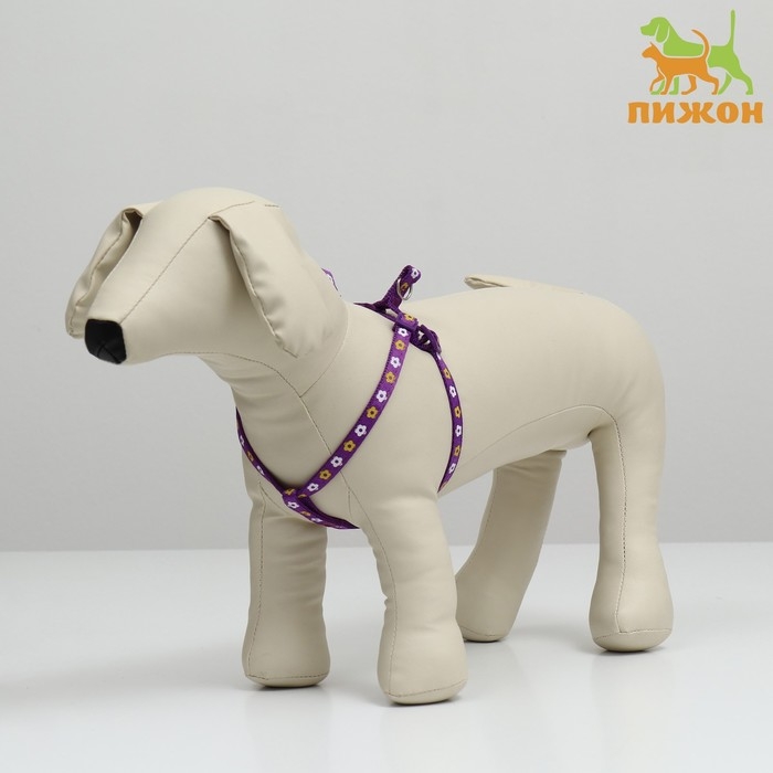 Шлейка  Шлейка "Цветы",  27-42 х 1 см, фиолетовая