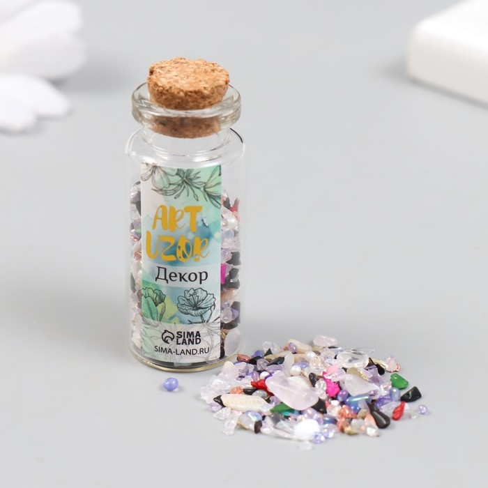 Декор для творчества в баночке Декор для творчества в баночке "Природный камень с перламутром - классика" 20 гр 5х2,2х2,2 см 9369