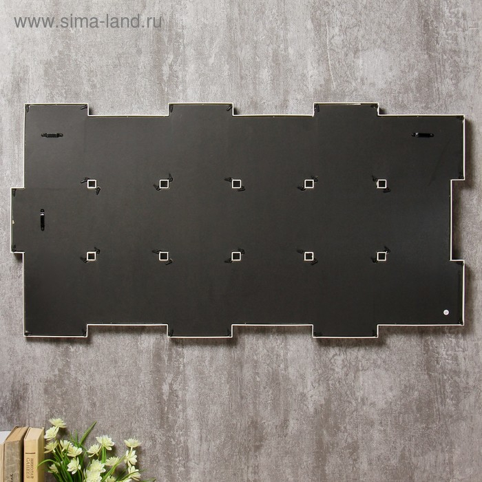 Фоторамка пластик на 18 фото 10х15 см  Фоторамка пластик на 18 фото 10х15 см "Генеалогическое дерево" белая 46х89,5 см