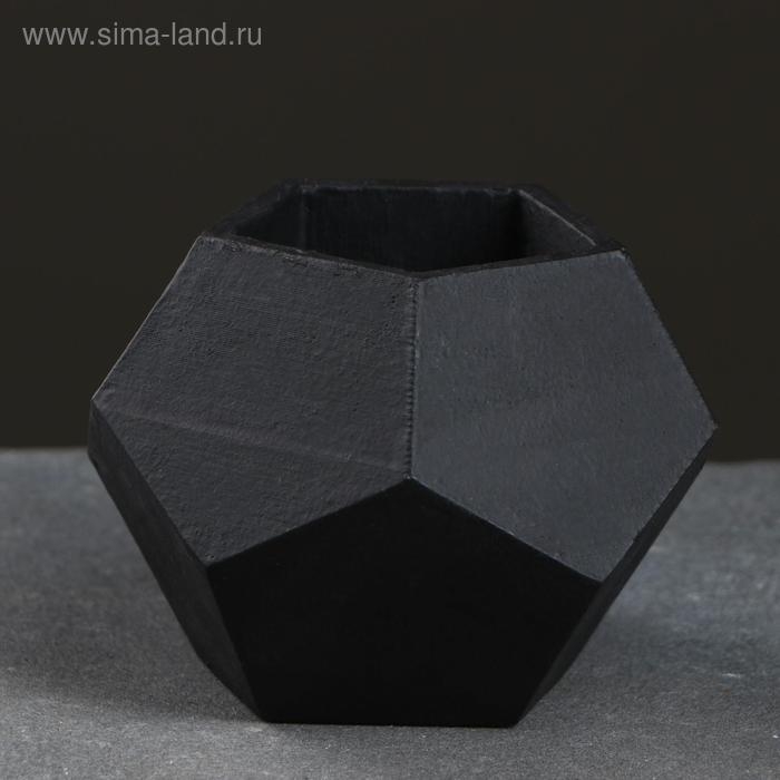 Кашпо Пятиугольник 12 х 9 см чёрный Кашпо Пятиугольник 12 х 9 см чёрный