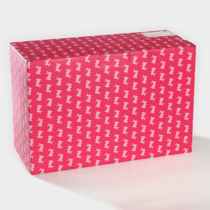 Блюдо сервировочное Доляна &laquo;Зайка&raquo;, 26&times;19,5&times;10,5 см, цвет розовый