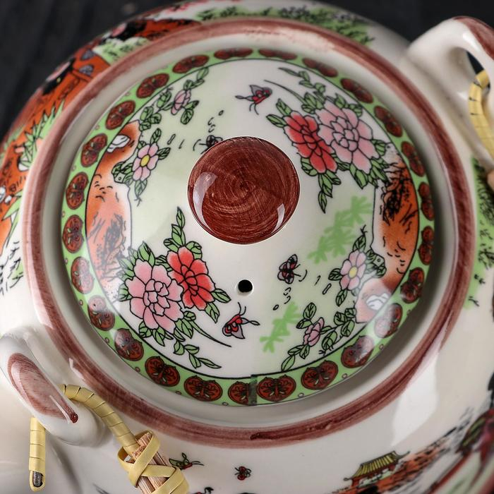 Чайник керамический заварочный с металлическим ситом «Парк», 900 мл Чайник керамический заварочный с металлическим ситом «Парк», 900 мл